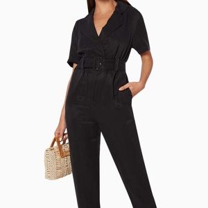 SIR. Black linen jumper with belt